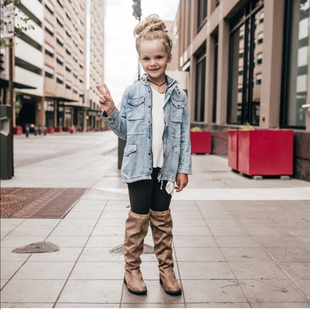 👧Girl OTK Boots Taupe👧